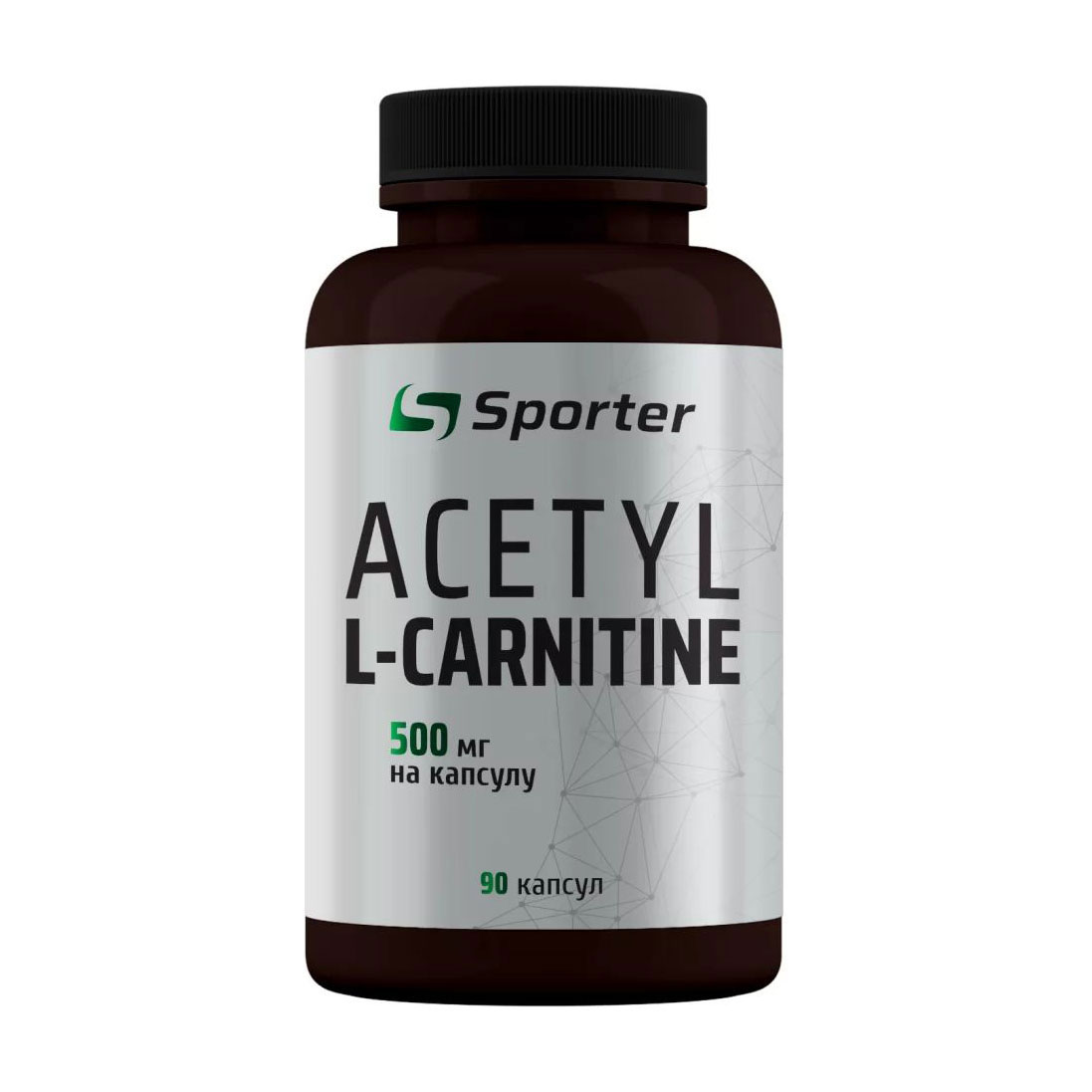 Ацетил L-карнітин Sporter Acetyl L-Carnitine 500 мг, 90 капсул
