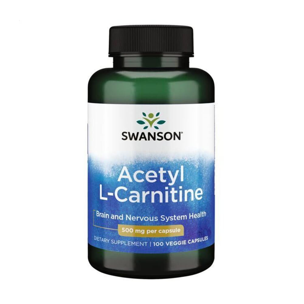 L-карнітин Swanson Acetyl L-Carnitine 500 мг, 100 капсул